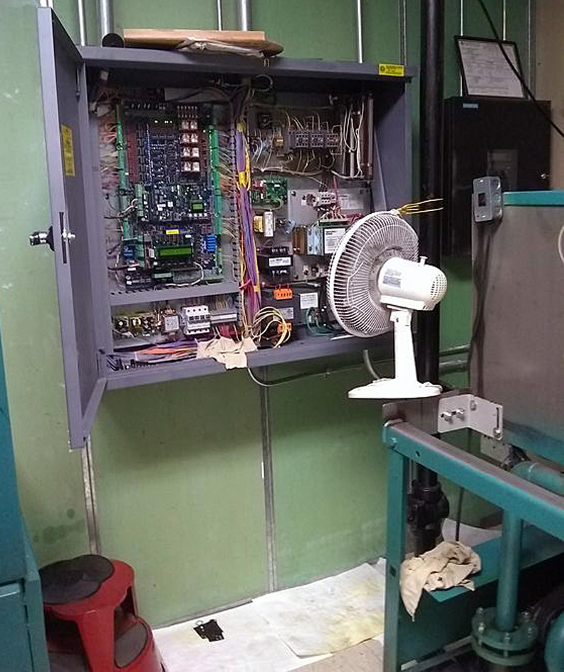 Klimatizační jednotka rozváděče v akci